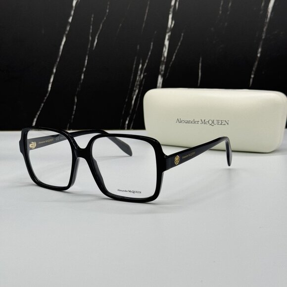 NEW ALEXANDER MCQUEEN EYEGLASSES, AM0286O 001 - Picture 1 of 11